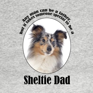 Blue Merle Sheltie Dad T-Shirt